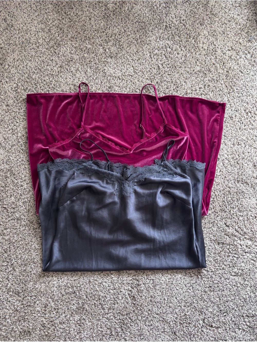 Victoria's Secret Satin & Velour Nightgown Set